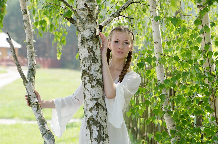 Women in Slavic costumes in Thimphu