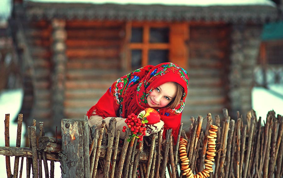 Sexy girl Women in Slavic costumes in Thimphu