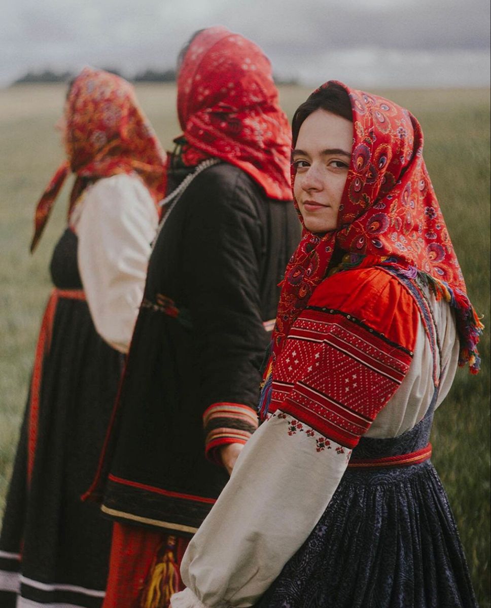 Women in Slavic costumes in Thimphu