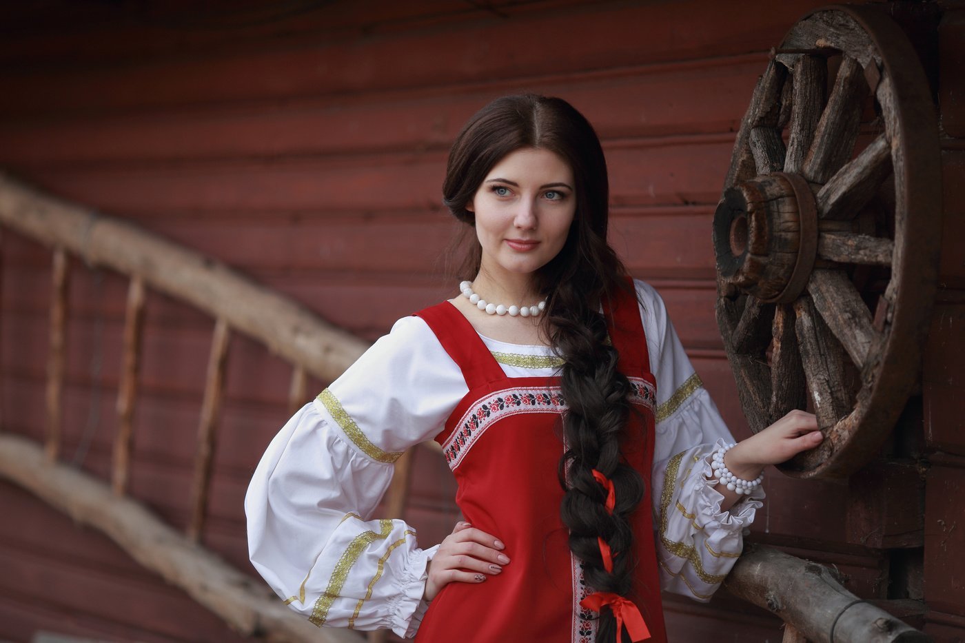 Girls in Slavic costumes in Thimphu