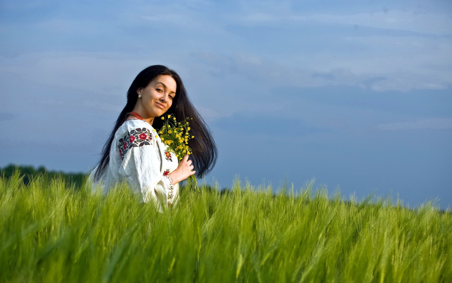 Girls in Slavic costumes in Thimphu